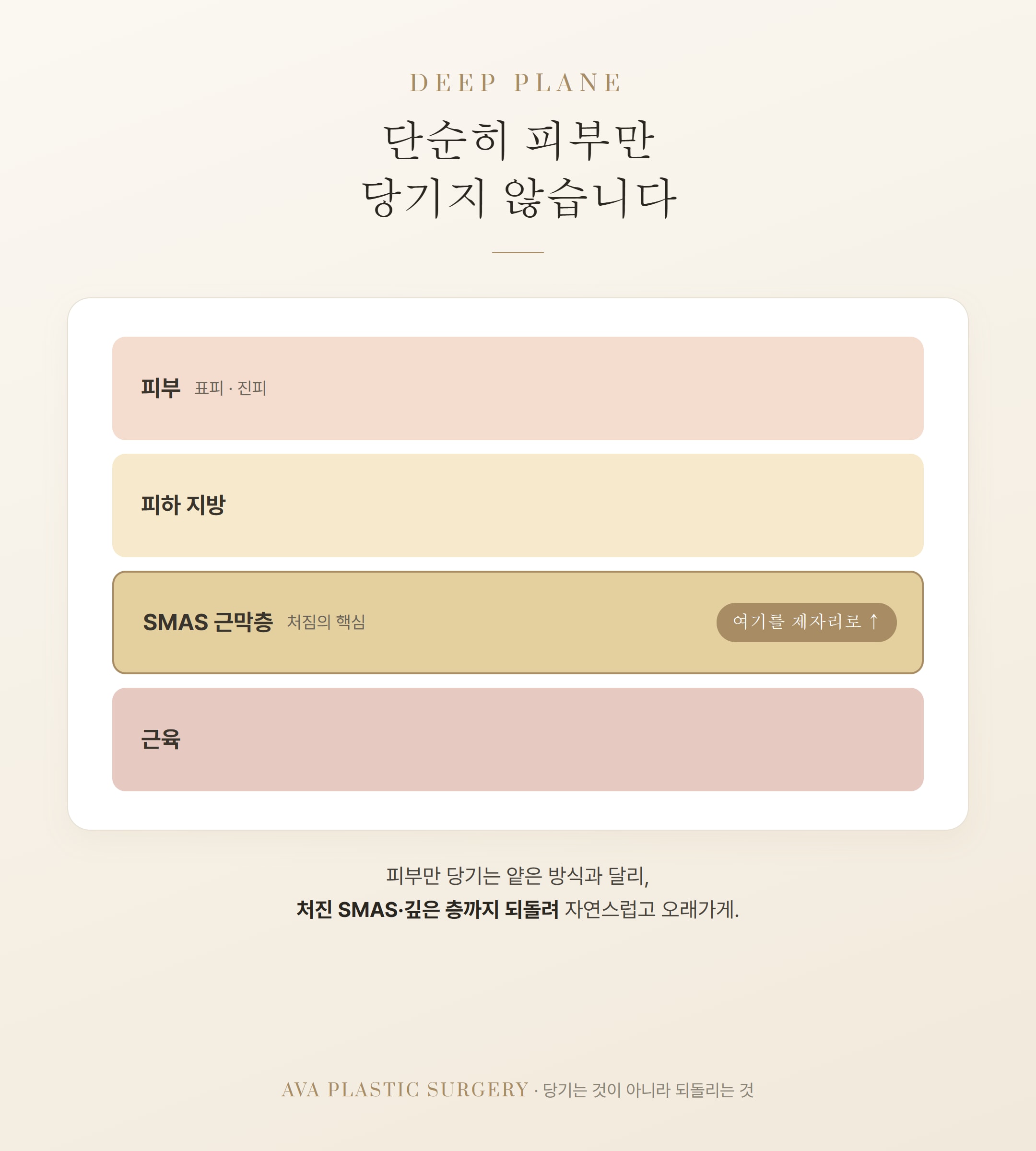 피부 아래 SMAS층을 설명하는 원문 그림