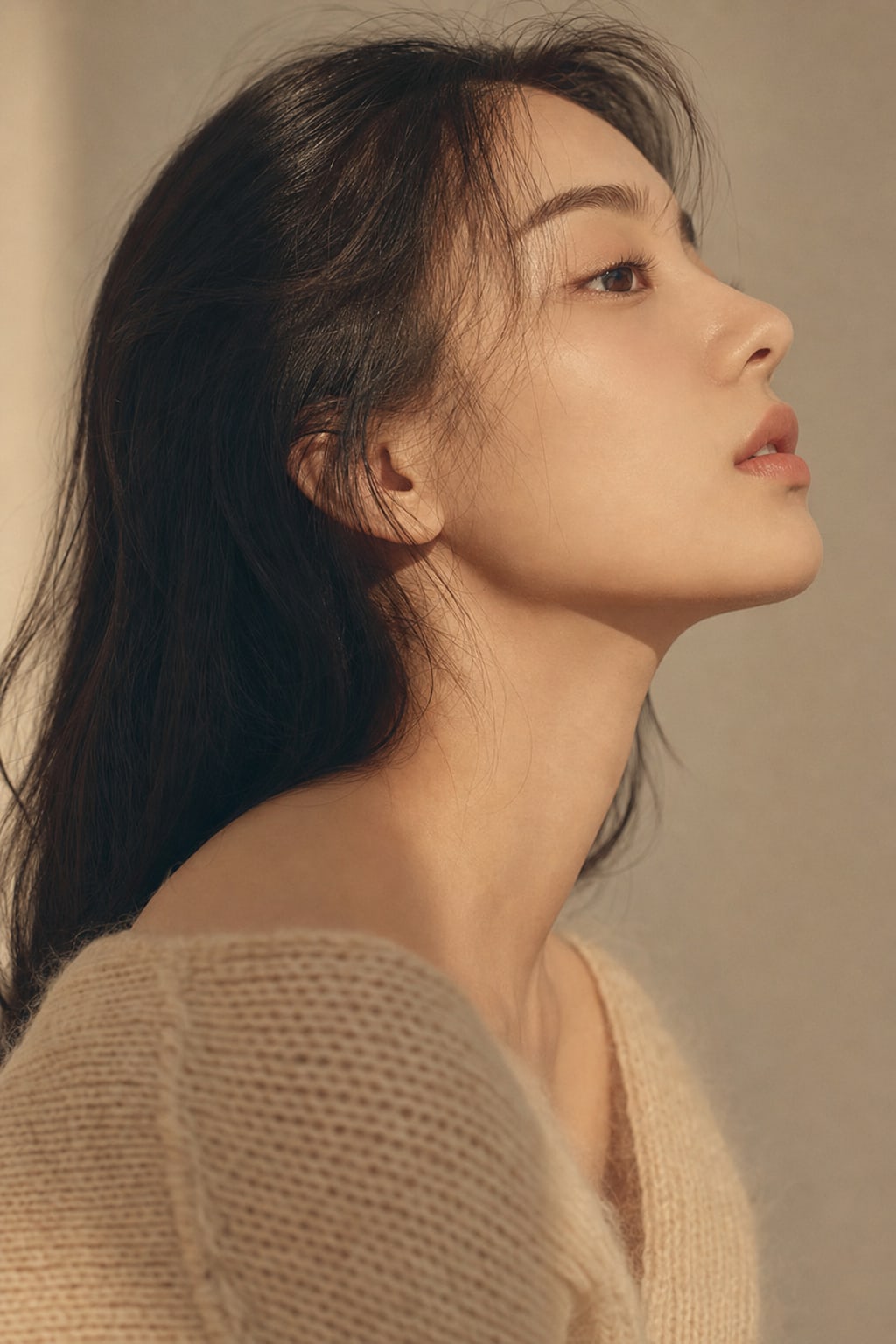 턱선을 설명하는 원문 모델 이미지