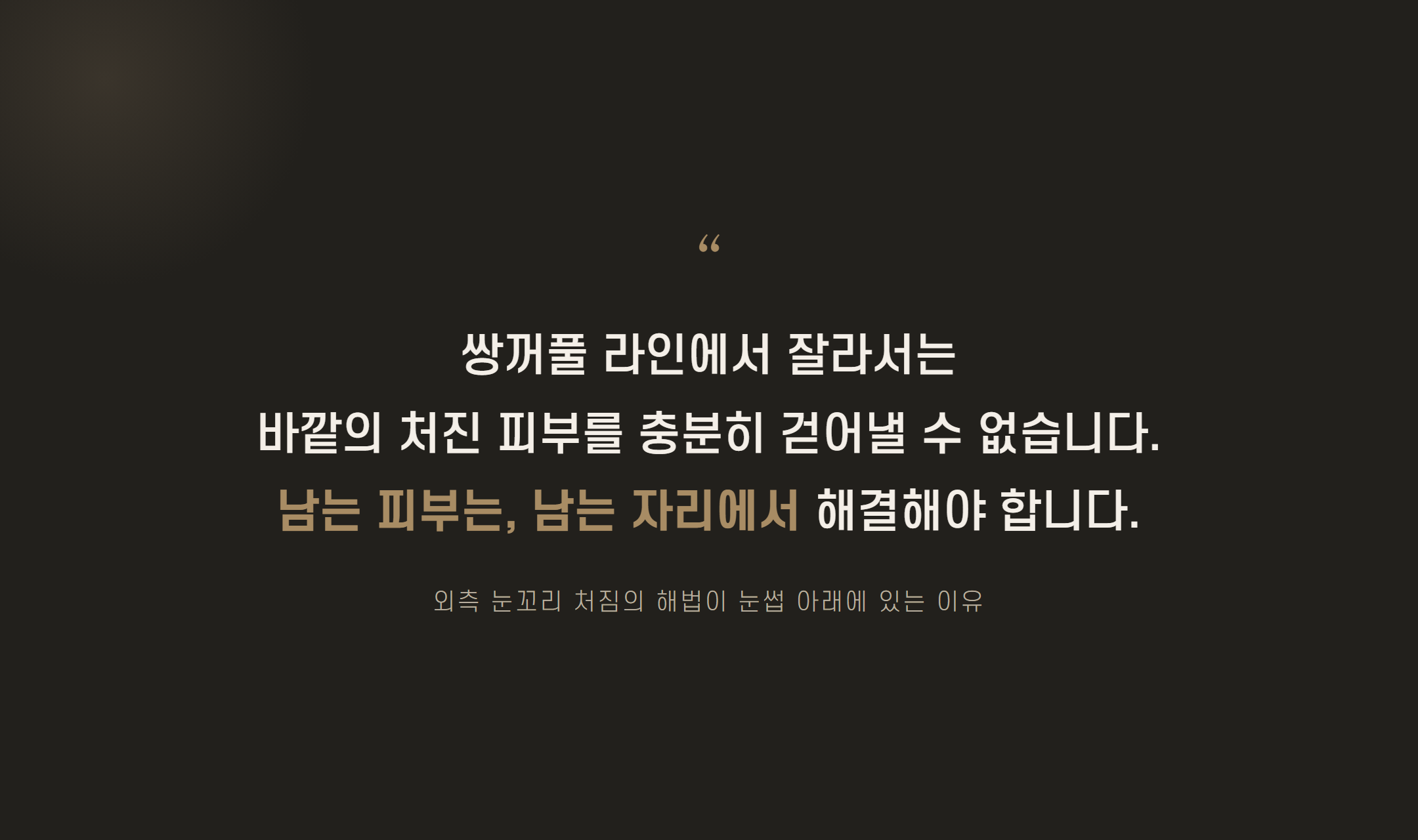눈은 왜 바깥쪽부터 처질까 — 외측 눈꼬리 처짐과 눈썹하거상 — 원문 이미지 4